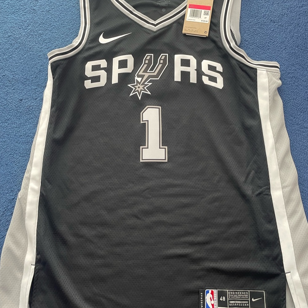 NBA San Antonio Spurs Black & White #1 Tank Top Jersey